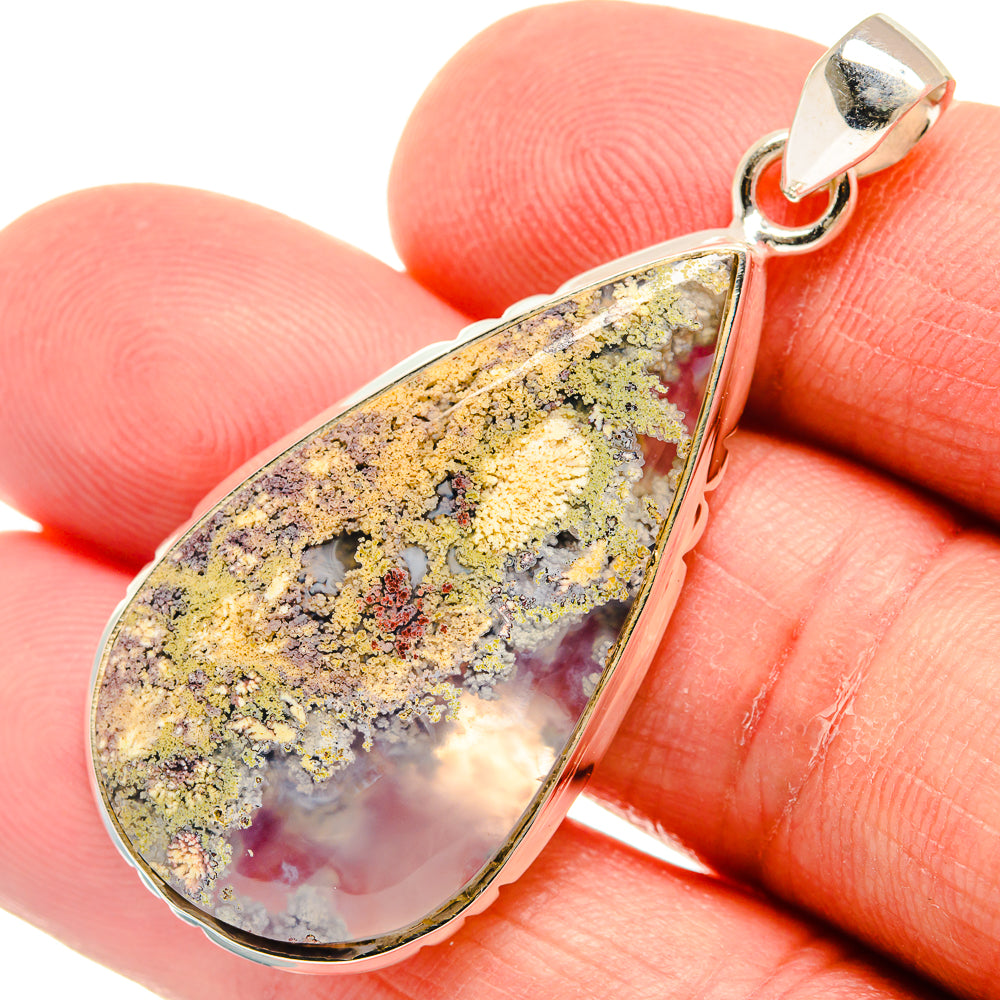 Indonesian Plume Agate Pendants handcrafted by Anasilvercos - PD22916
