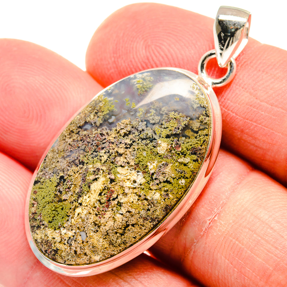 Indonesian Plume Agate Pendants handcrafted by Anasilvercos - PD22918