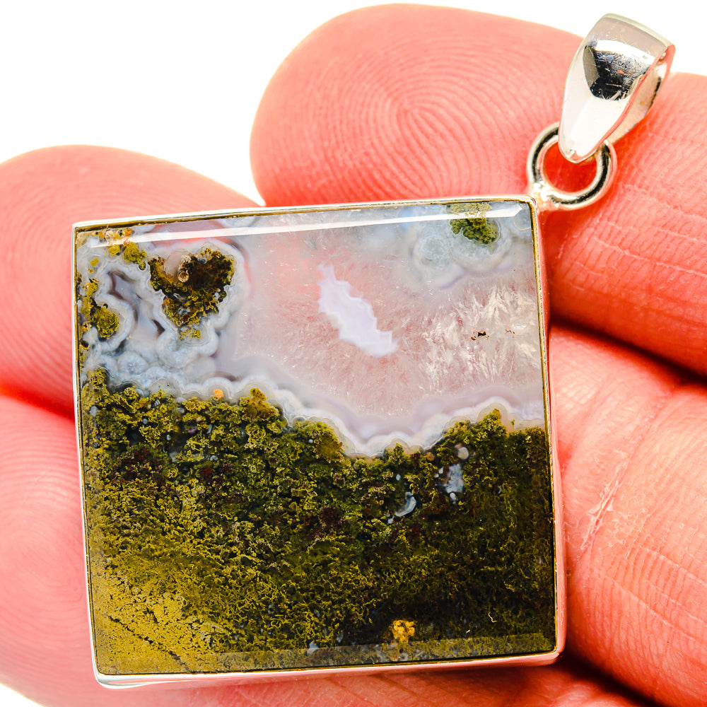 Indonesian Plume Agate Pendants handcrafted by Anasilvercos - PD22921