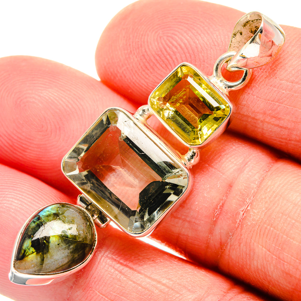 Green Amethyst Pendants handcrafted by Anasilvercos - PD22927