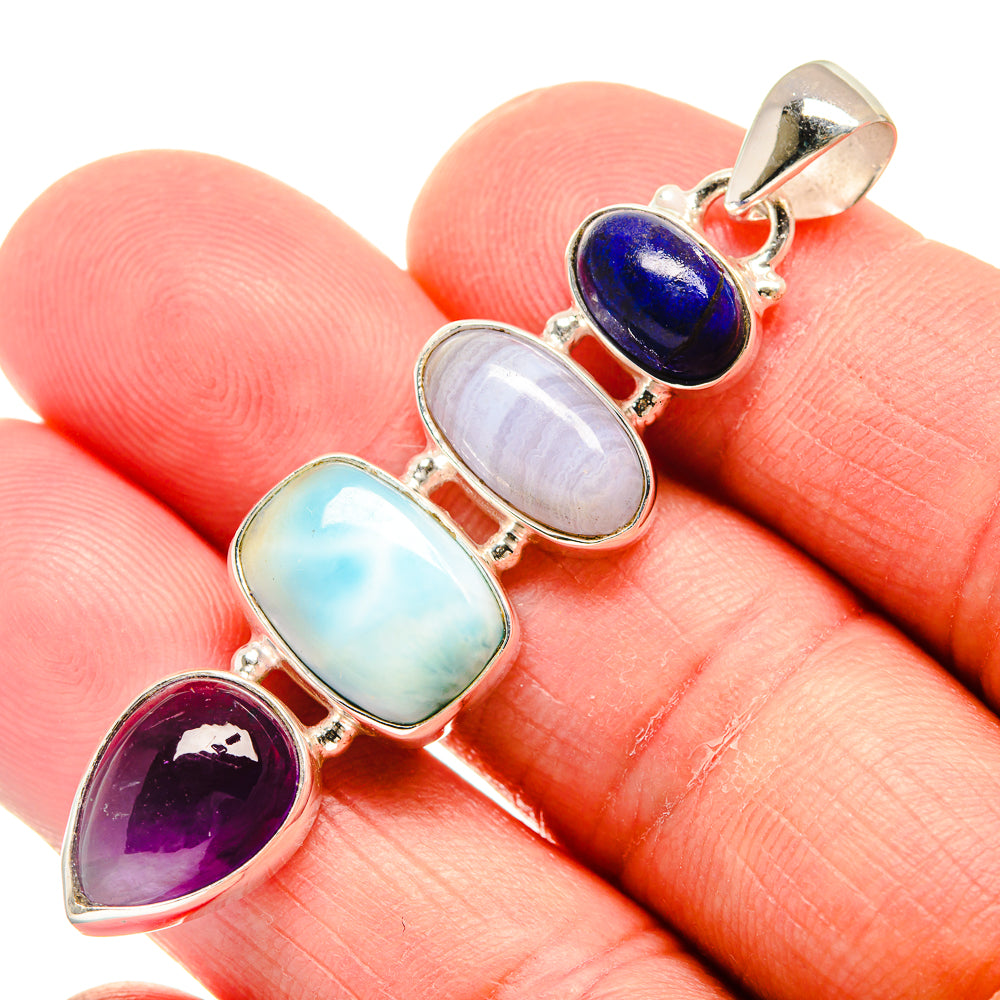 Larimar Pendants handcrafted by Anasilvercos - PD22928