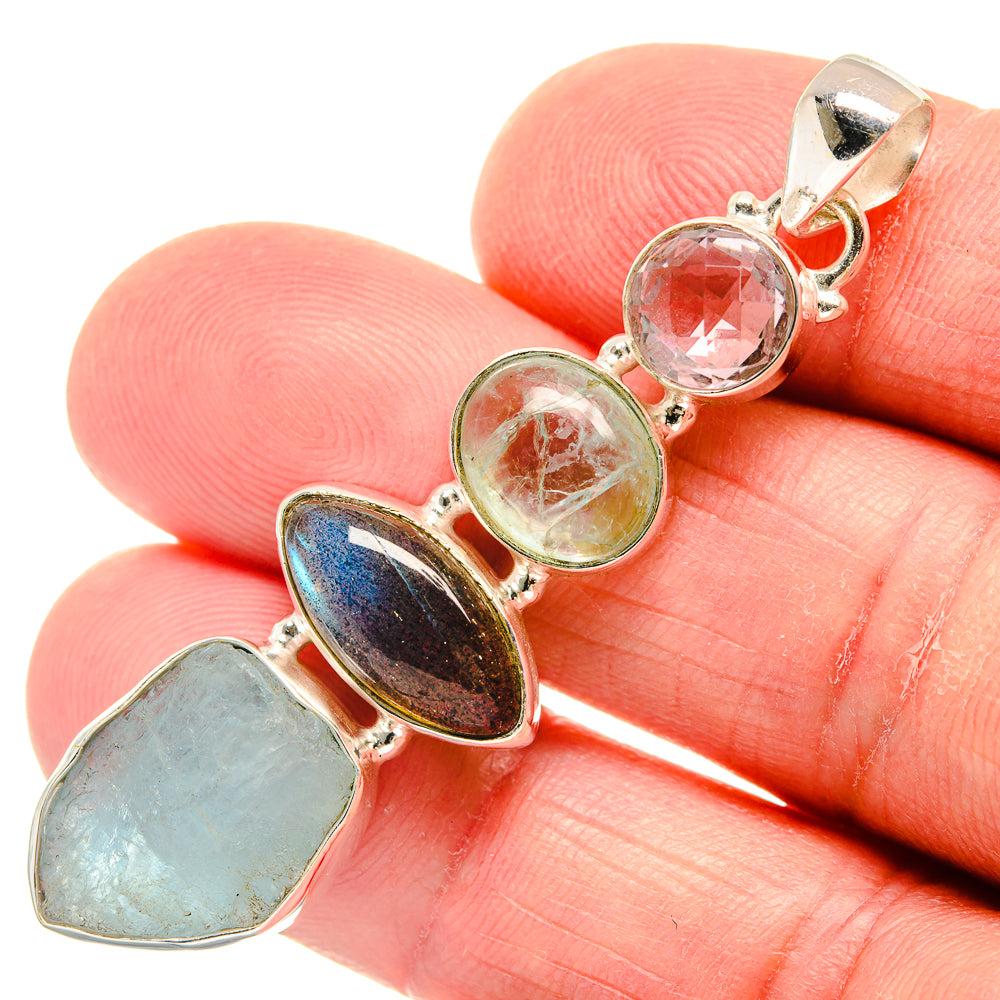 Aquamarine Pendants handcrafted by Anasilvercos - PD22932