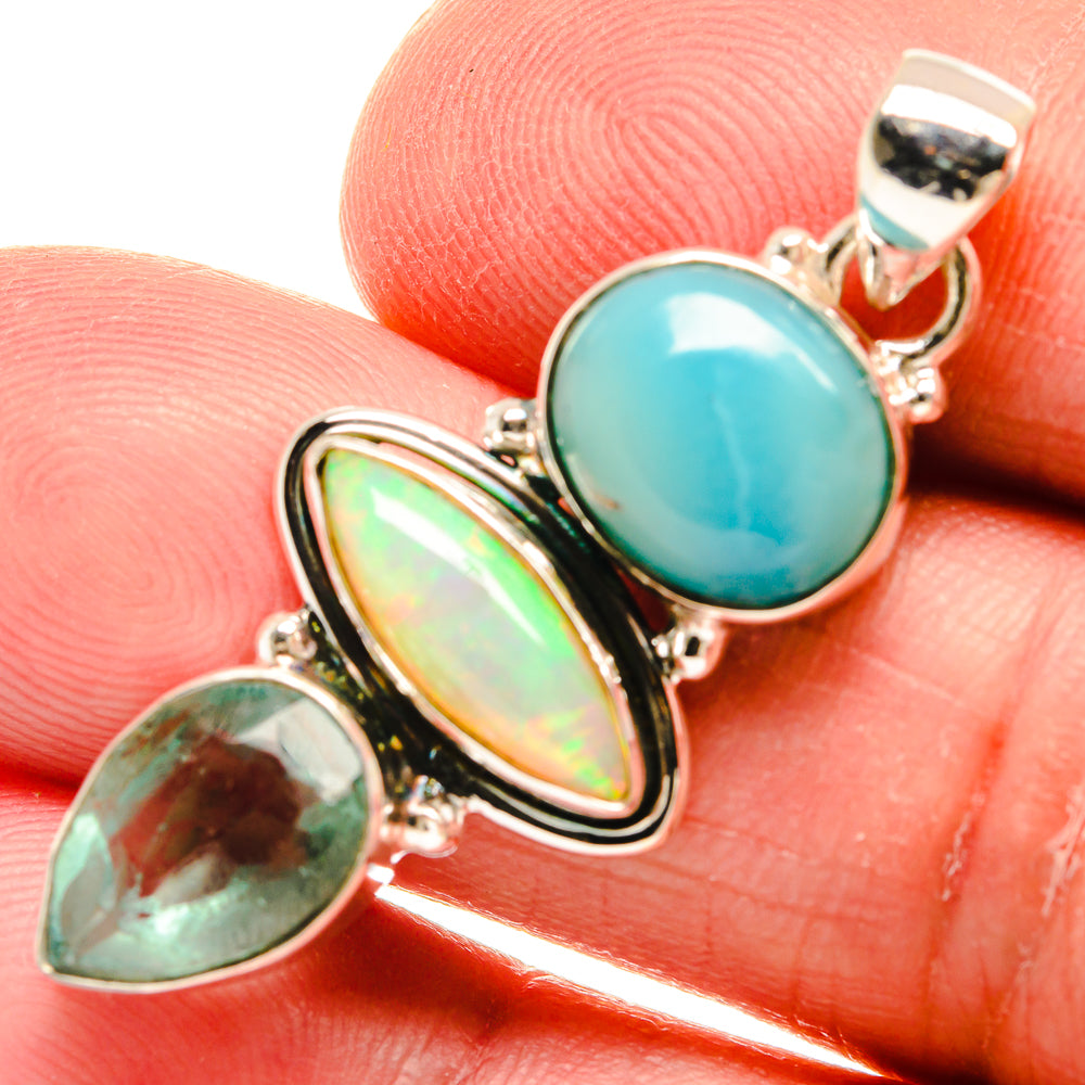 Larimar Pendants handcrafted by Anasilvercos - PD22943