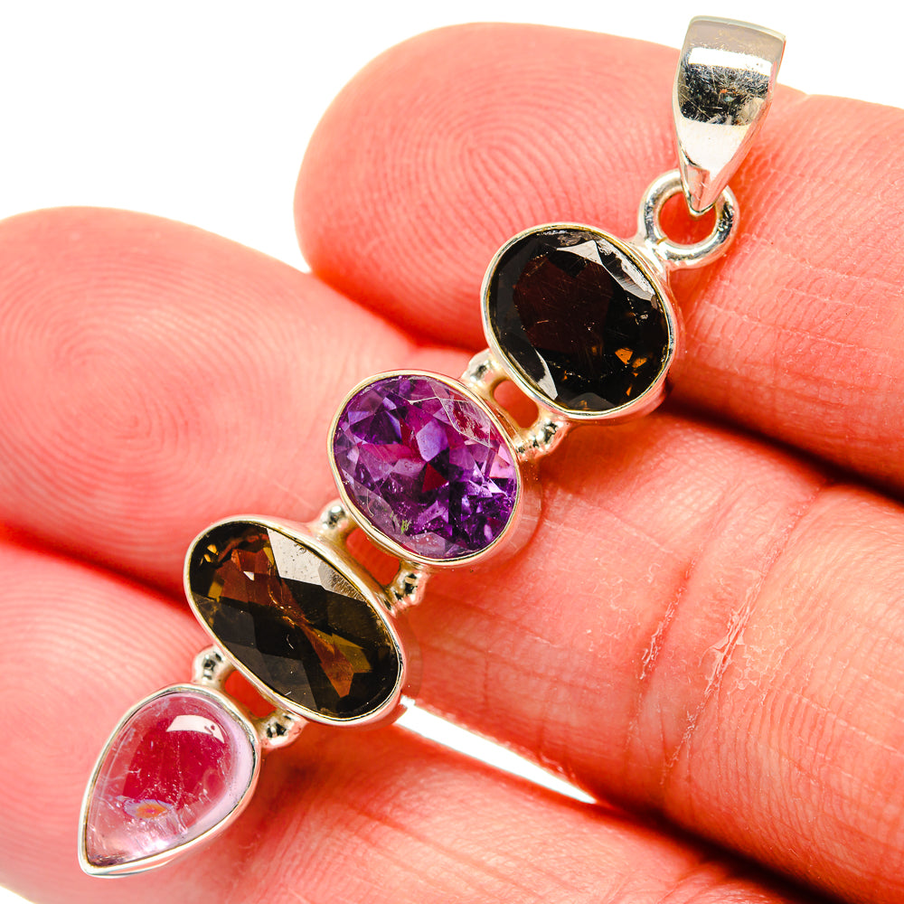 Smoky Quartz Pendants handcrafted by Anasilvercos - PD22945