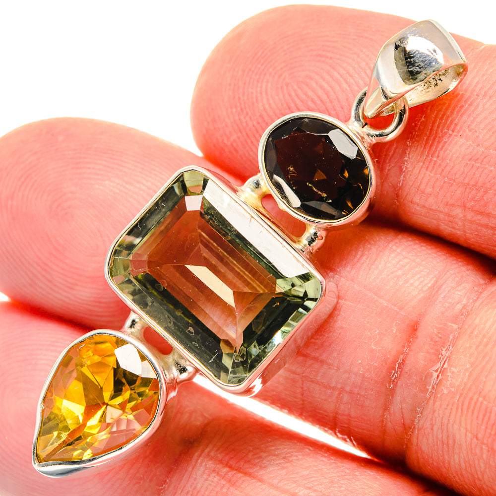 Green Amethyst Pendants handcrafted by Anasilvercos - PD22949