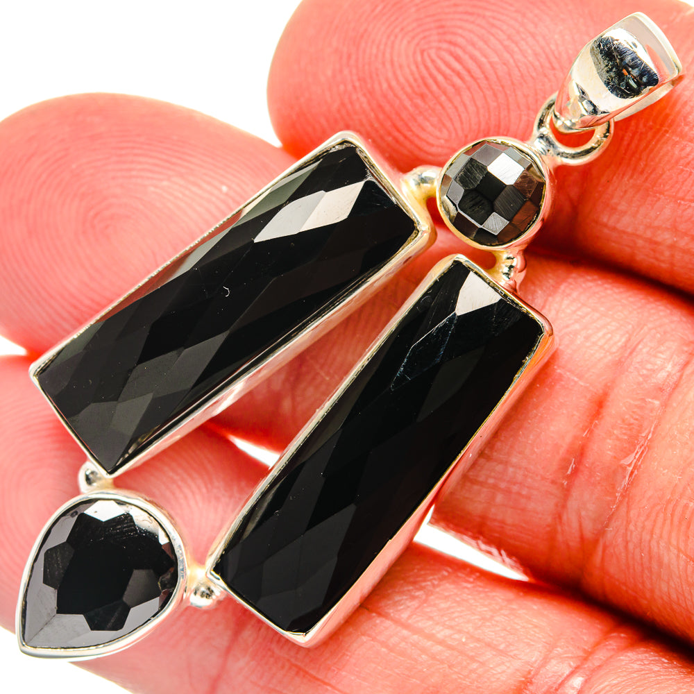 Black Onyx Pendants handcrafted by Anasilvercos - PD22979