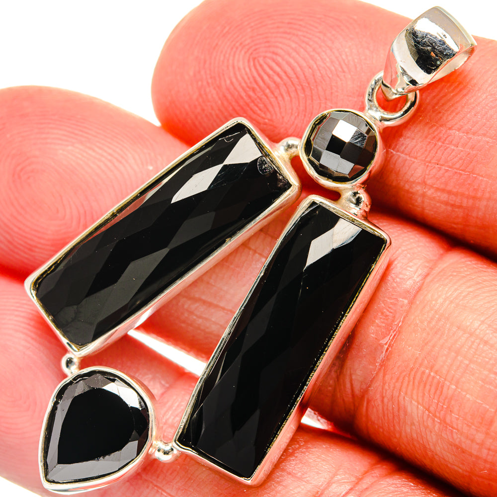 Black Onyx Pendants handcrafted by Anasilvercos - PD22980