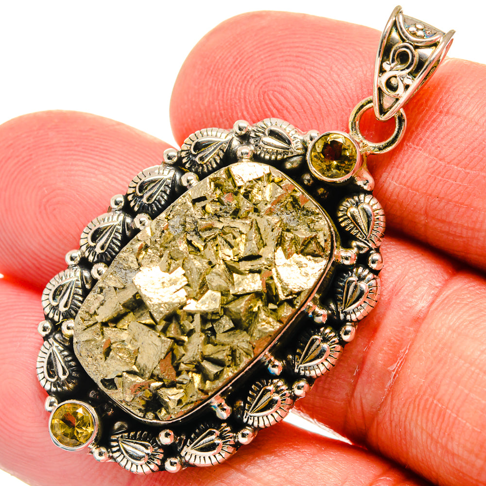 Pyrite Pendants handcrafted by Anasilvercos - PD22985