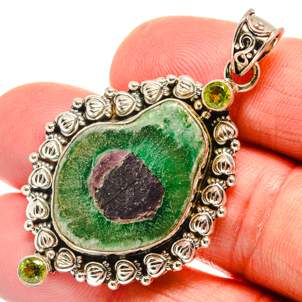 Ruby Fuchsite Pendants handcrafted by Anasilvercos - PD23002