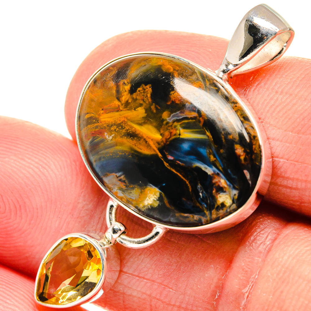 Golden Pietersite Pendants handcrafted by Anasilvercos - PD23007