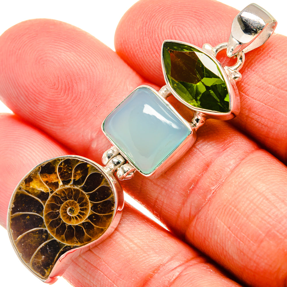 Ammonite Fossil Pendants handcrafted by Anasilvercos - PD23010