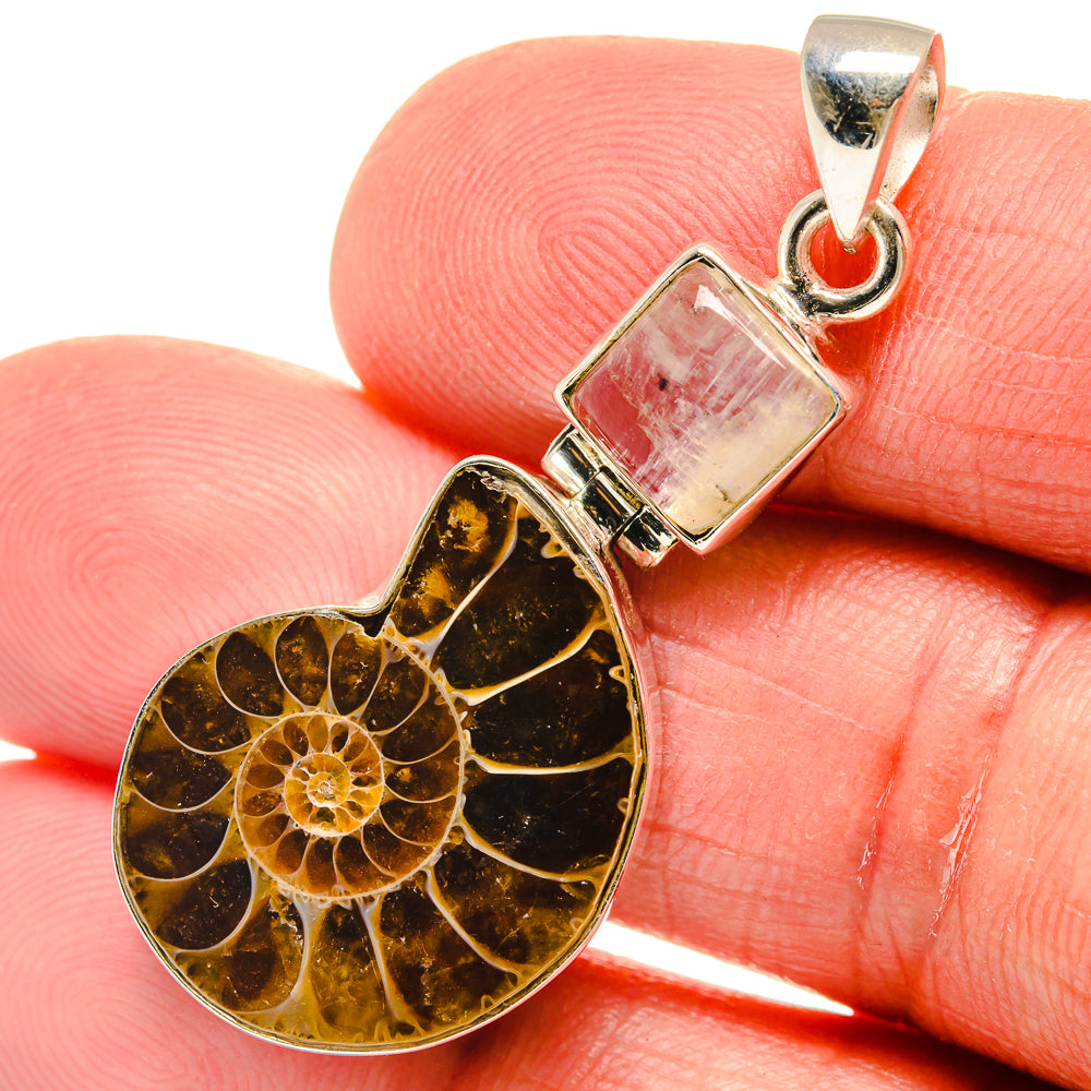 Ammonite Fossil Pendants handcrafted by Anasilvercos - PD23014