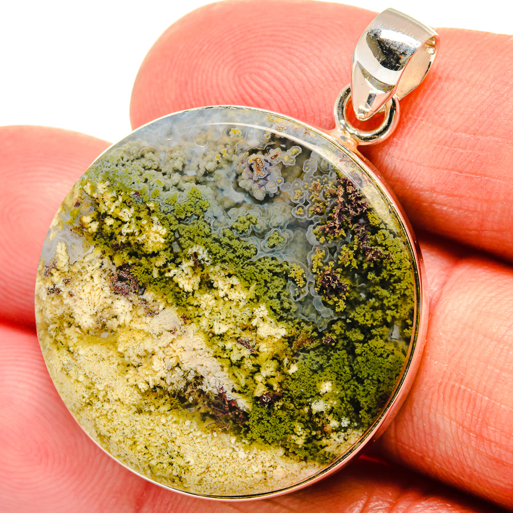 Indonesian Plume Agate Pendants handcrafted by Anasilvercos - PD23021