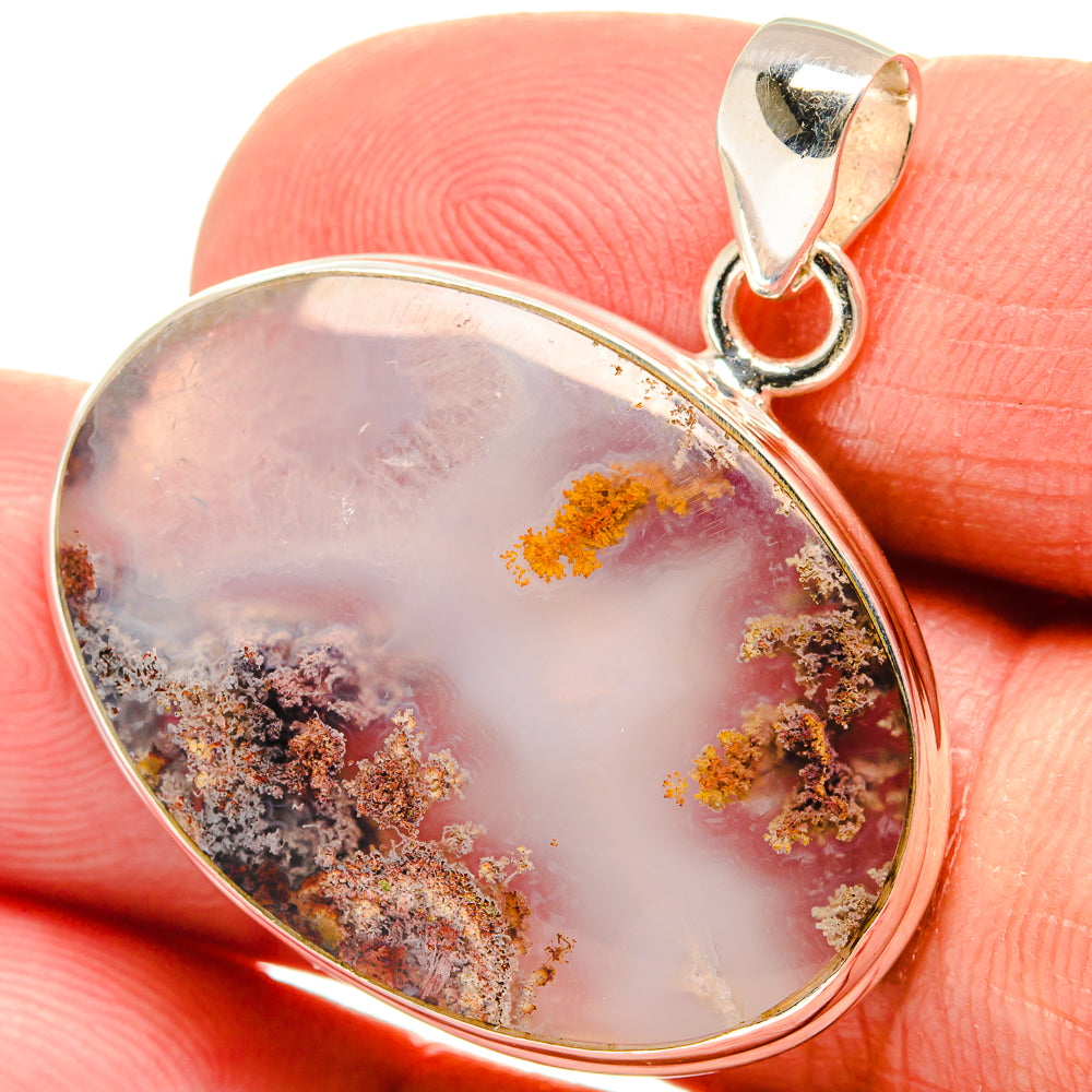 Indonesian Plume Agate Pendants handcrafted by Anasilvercos - PD23026