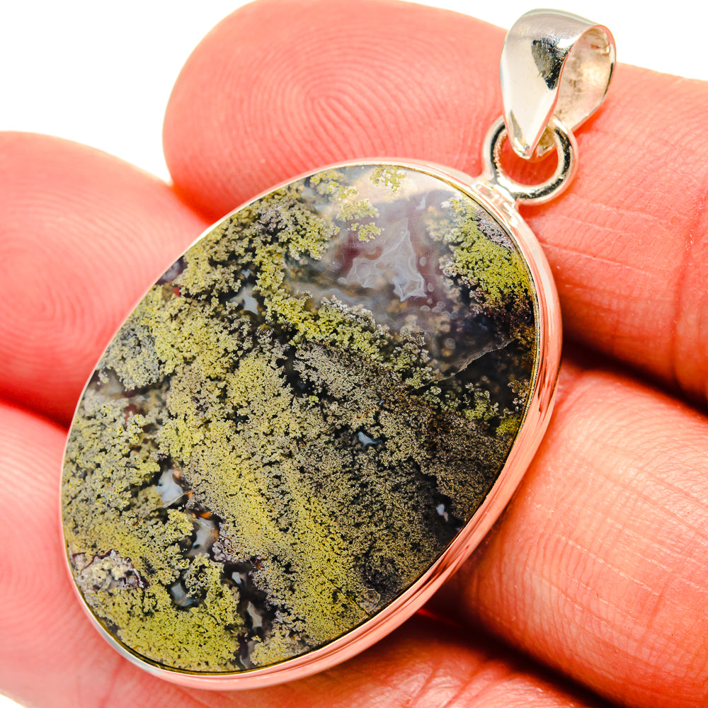 Indonesian Plume Agate Pendants handcrafted by Anasilvercos - PD23028