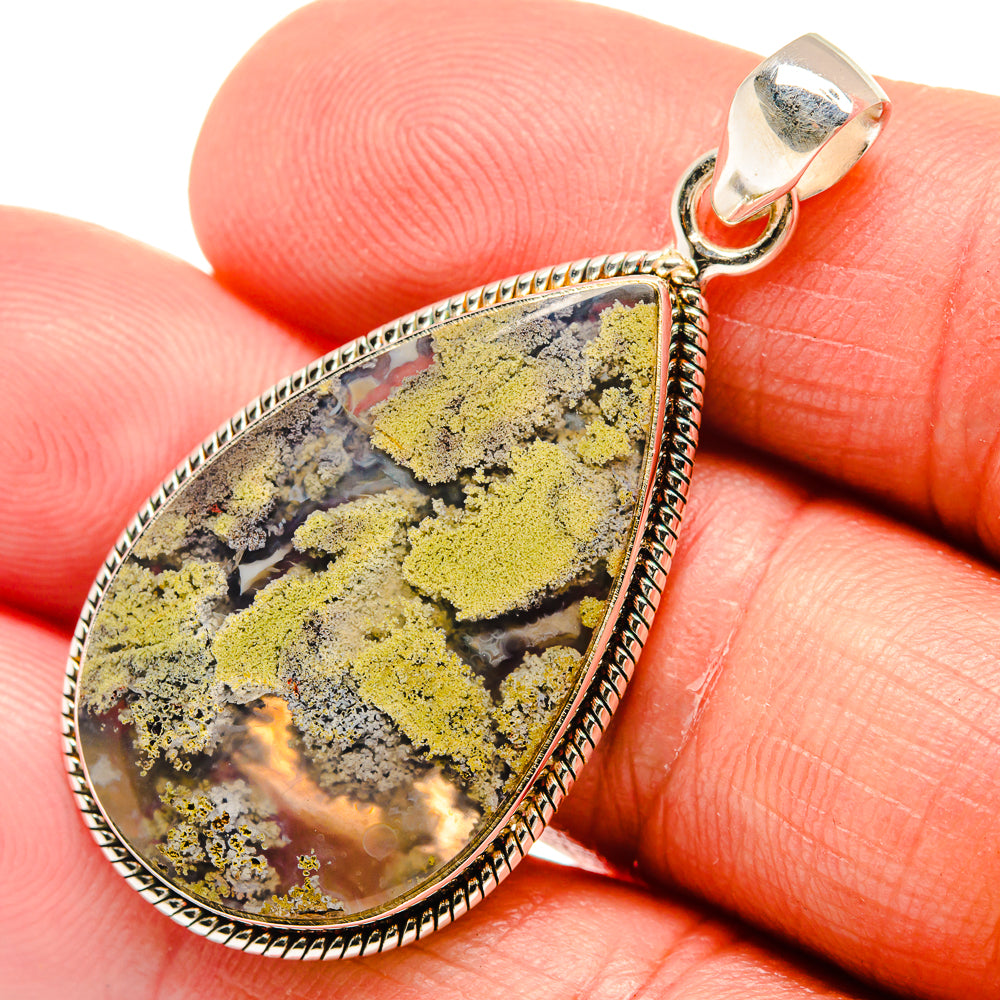 Indonesian Plume Agate Pendants handcrafted by Anasilvercos - PD23032