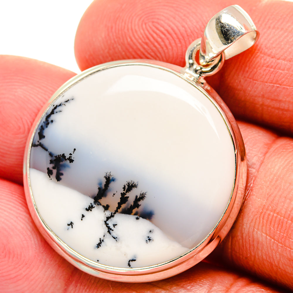 Dendritic Opal Pendants handcrafted by Anasilvercos - PD23036