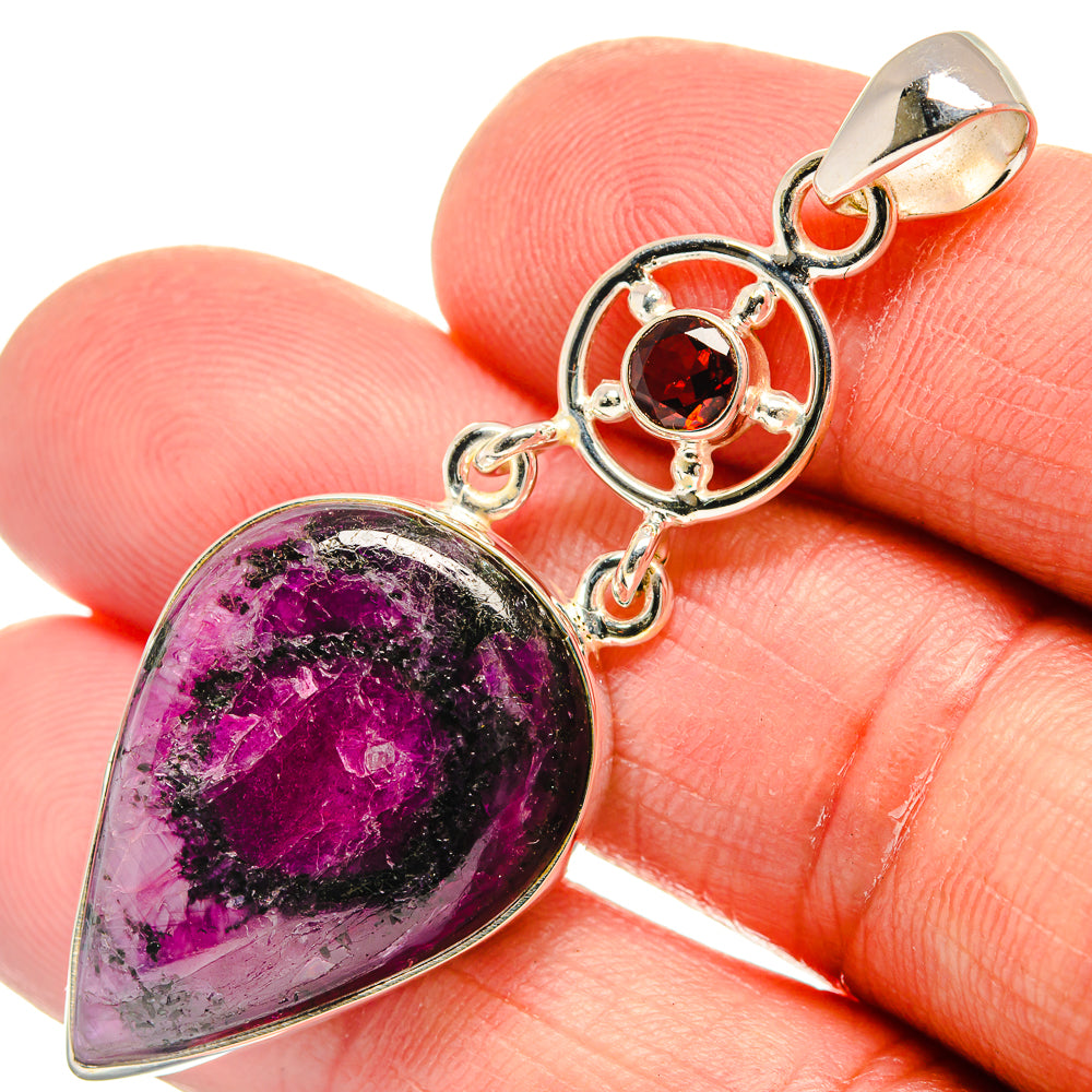 Ruby Fuchsite Pendants handcrafted by Anasilvercos - PD23059