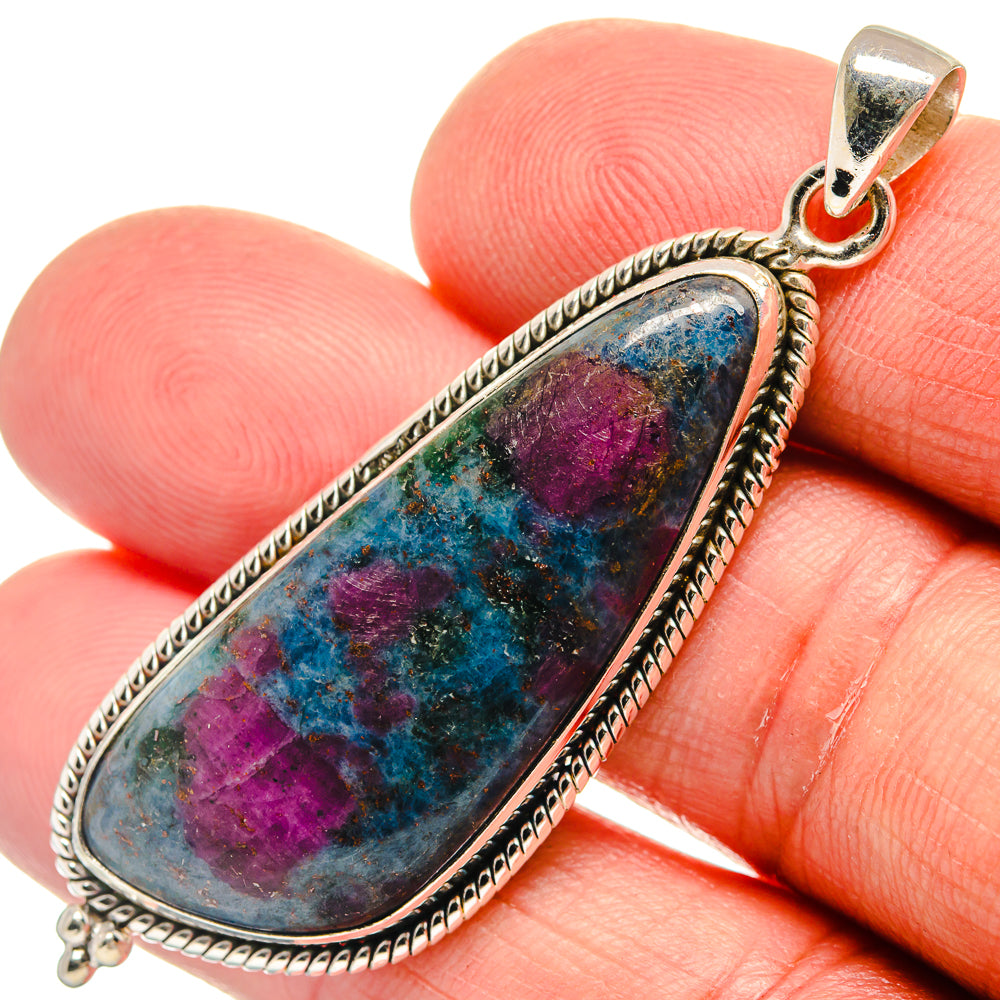 Ruby Fuchsite Pendants handcrafted by Anasilvercos - PD23060