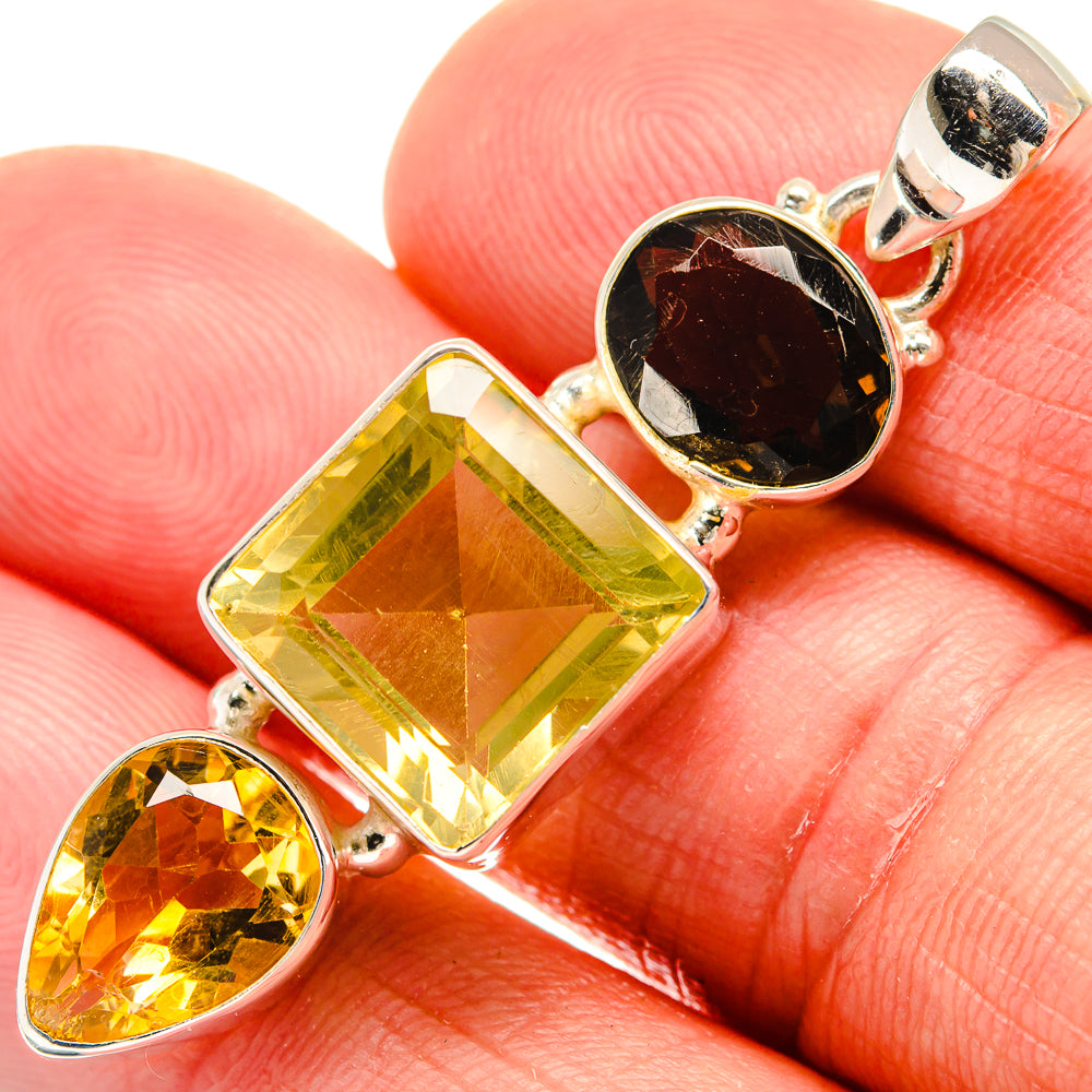 Citrine Pendants handcrafted by Anasilvercos - PD23066