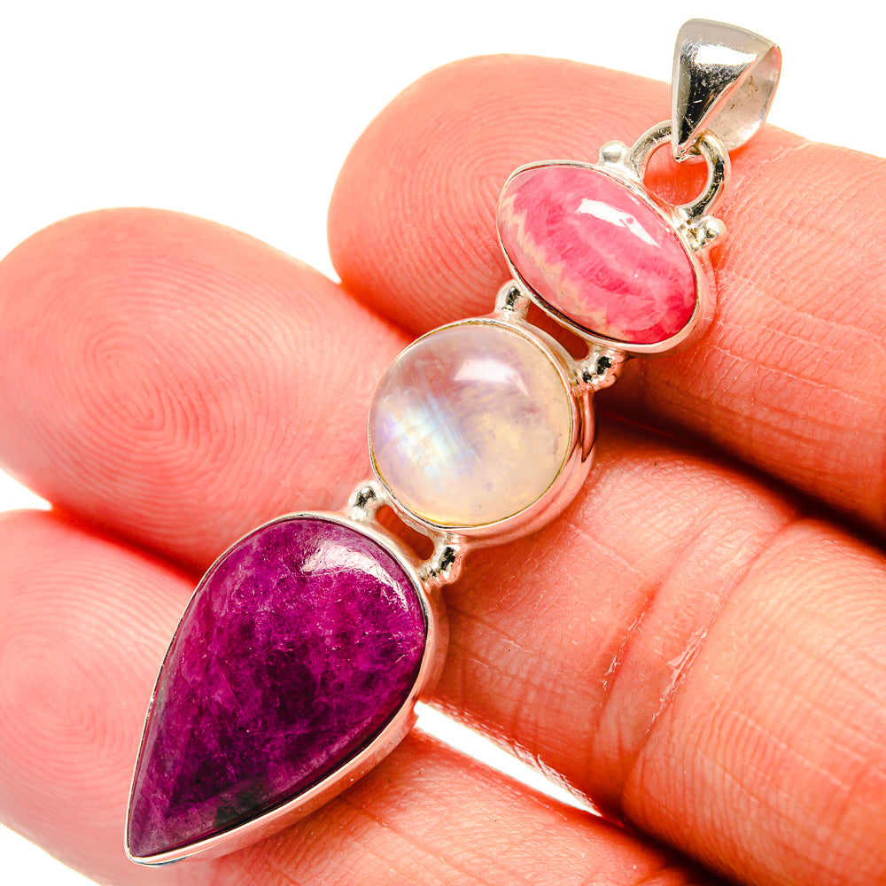 Ruby Fuchsite Pendants handcrafted by Anasilvercos - PD23076