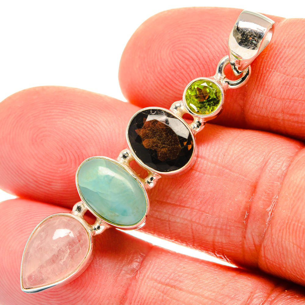 Rainbow Moonstone Pendants handcrafted by Anasilvercos - PD23077