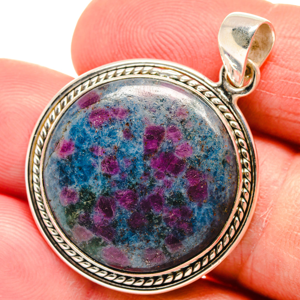 Ruby Fuchsite Pendants handcrafted by Anasilvercos - PD23103