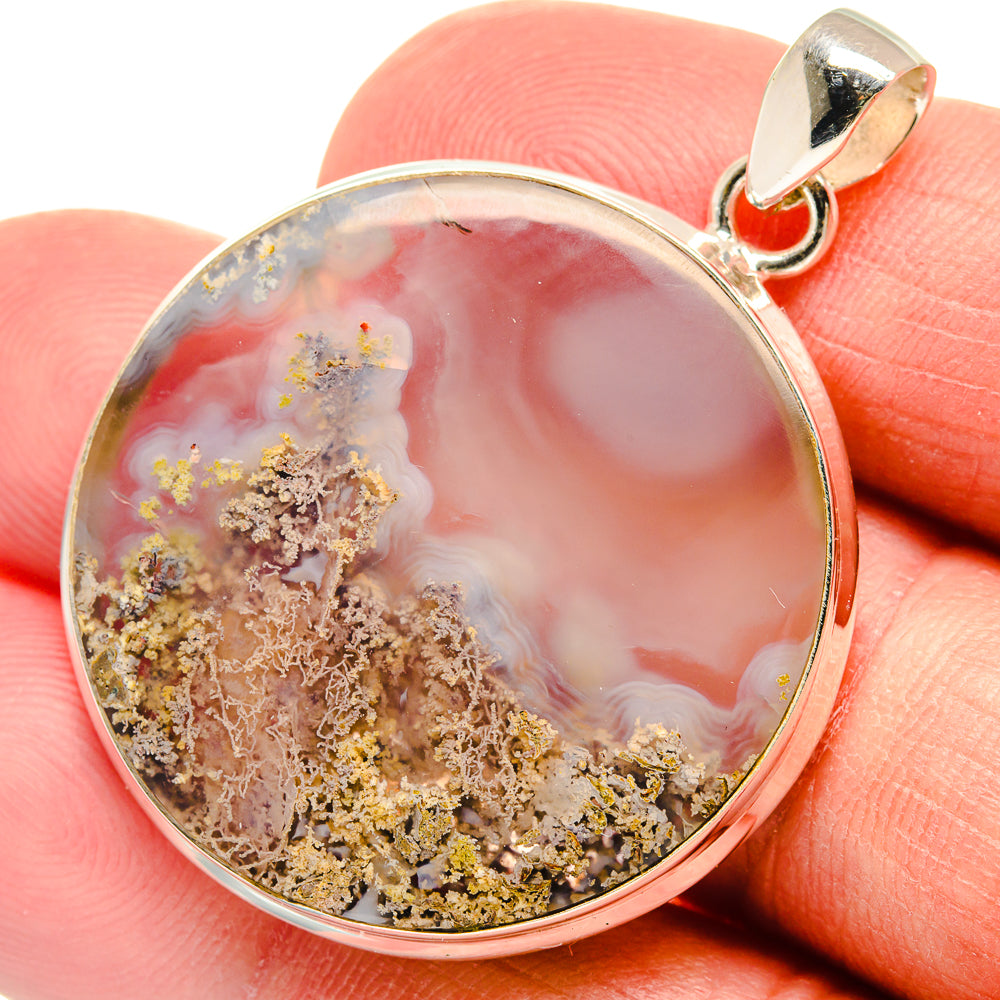 Indonesian Plume Agate Pendants handcrafted by Anasilvercos - PD23118