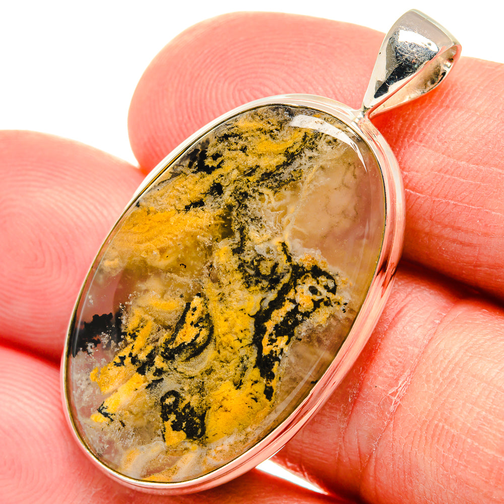 Indonesian Plume Agate Pendants handcrafted by Anasilvercos - PD23121