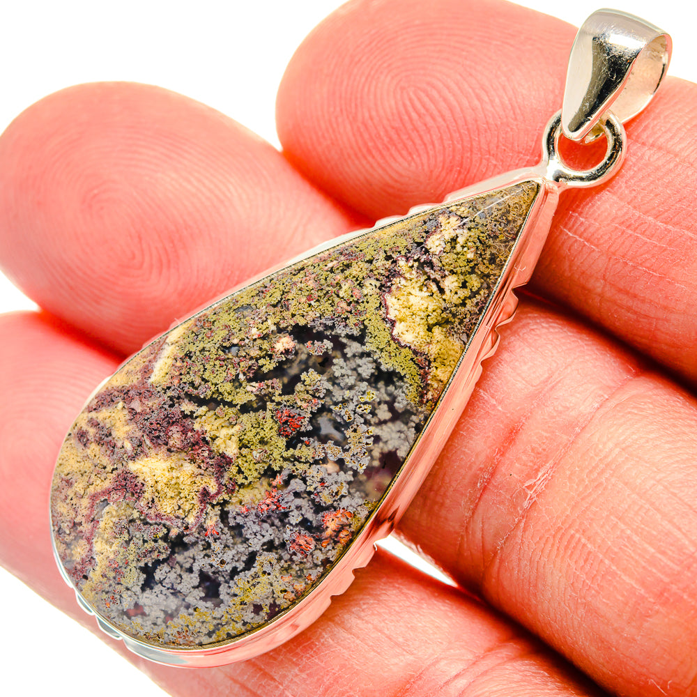 Indonesian Plume Agate Pendants handcrafted by Anasilvercos - PD23126