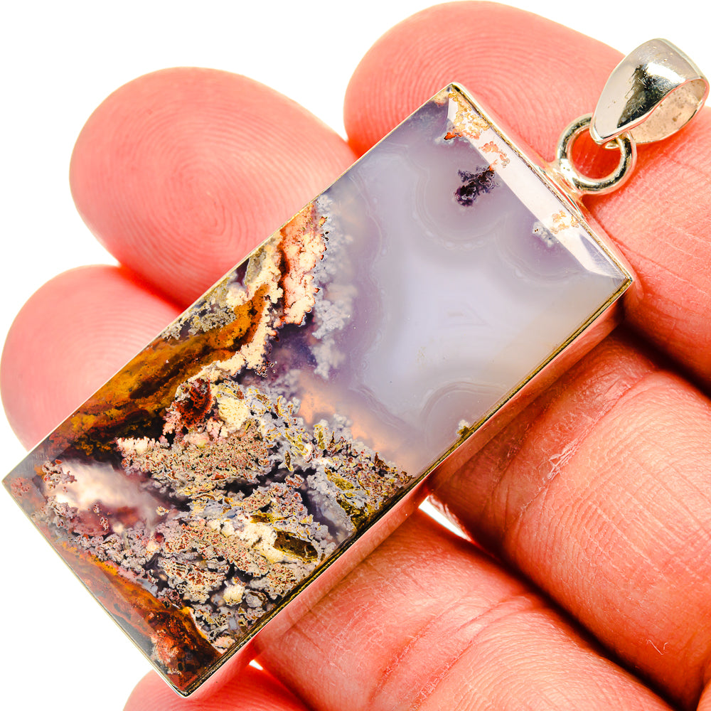 Indonesian Plume Agate Pendants handcrafted by Anasilvercos - PD23130