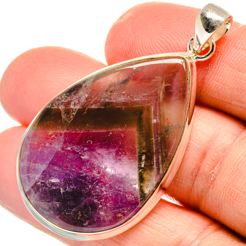 Chevron Amethyst Pendants handcrafted by Anasilvercos - PD23131