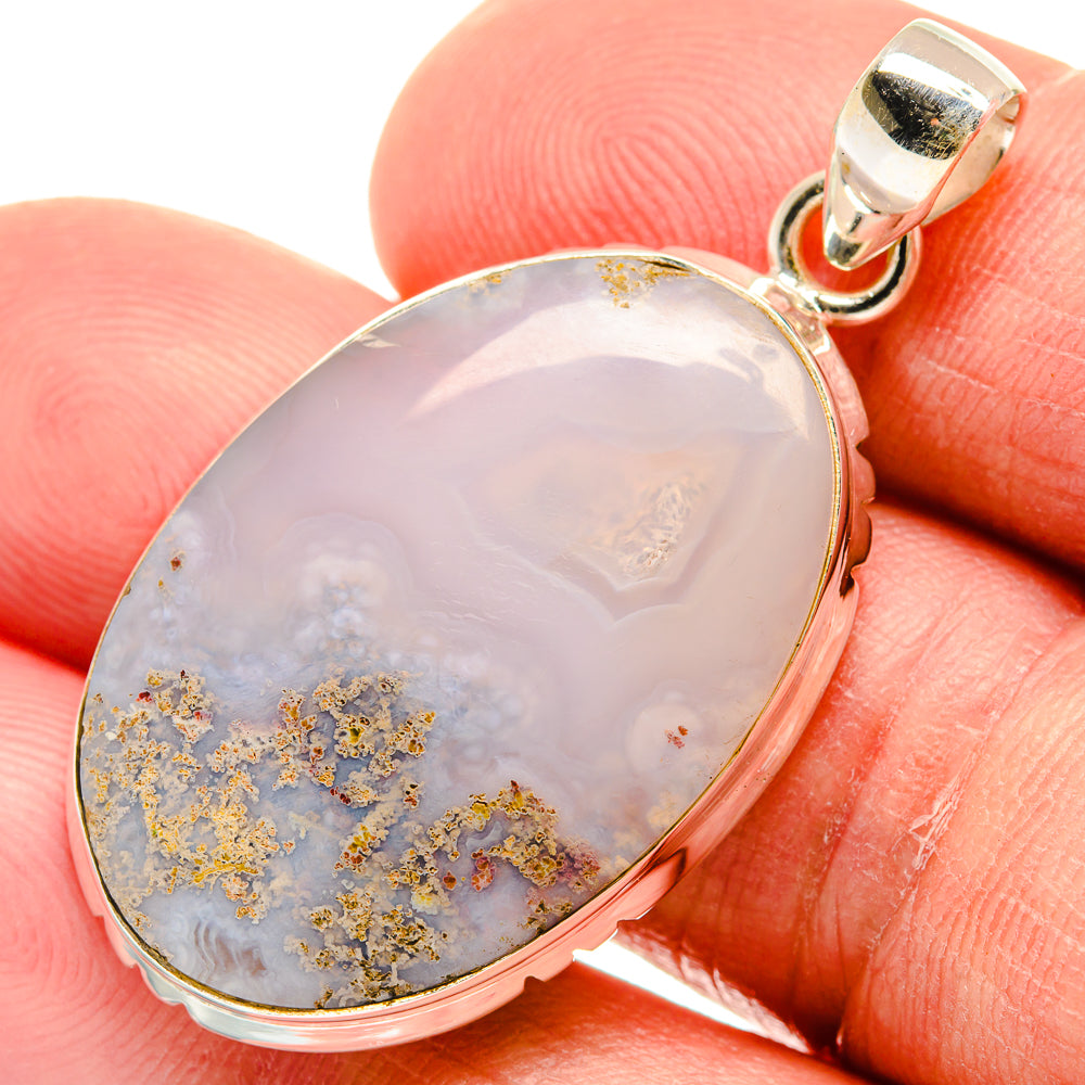 Indonesian Plume Agate Pendants handcrafted by Anasilvercos - PD23134