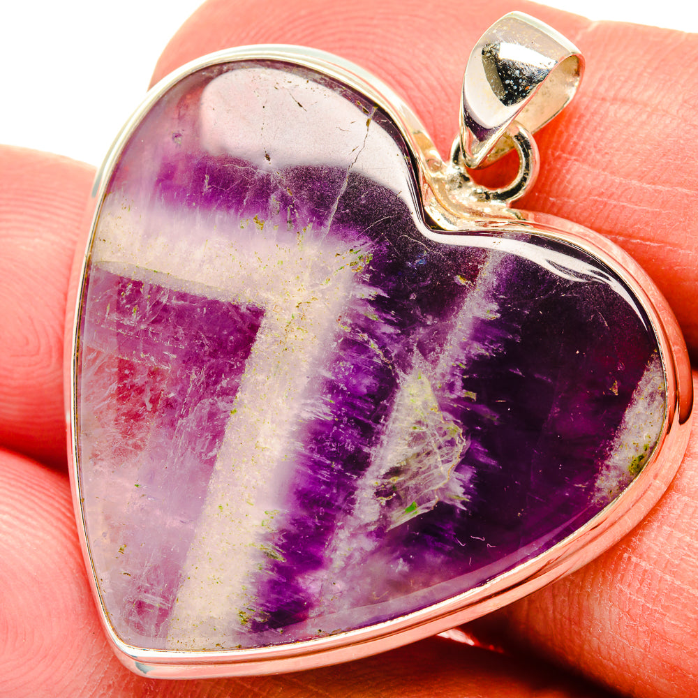 Chevron Amethyst Pendants handcrafted by Anasilvercos - PD23135