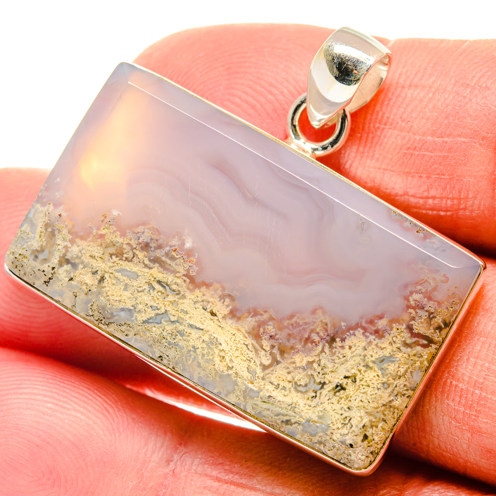 Indonesian Plume Agate Pendants handcrafted by Anasilvercos - PD23136