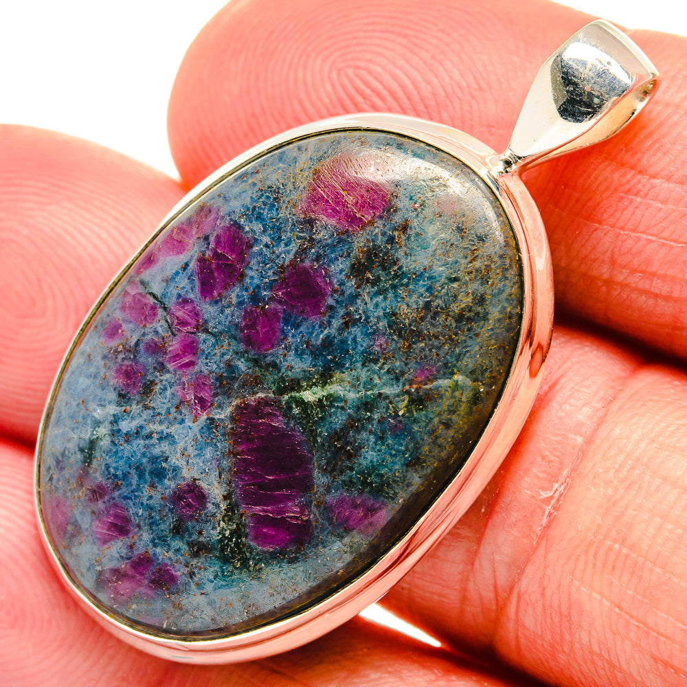 Ruby Fuchsite Pendants handcrafted by Anasilvercos - PD23160