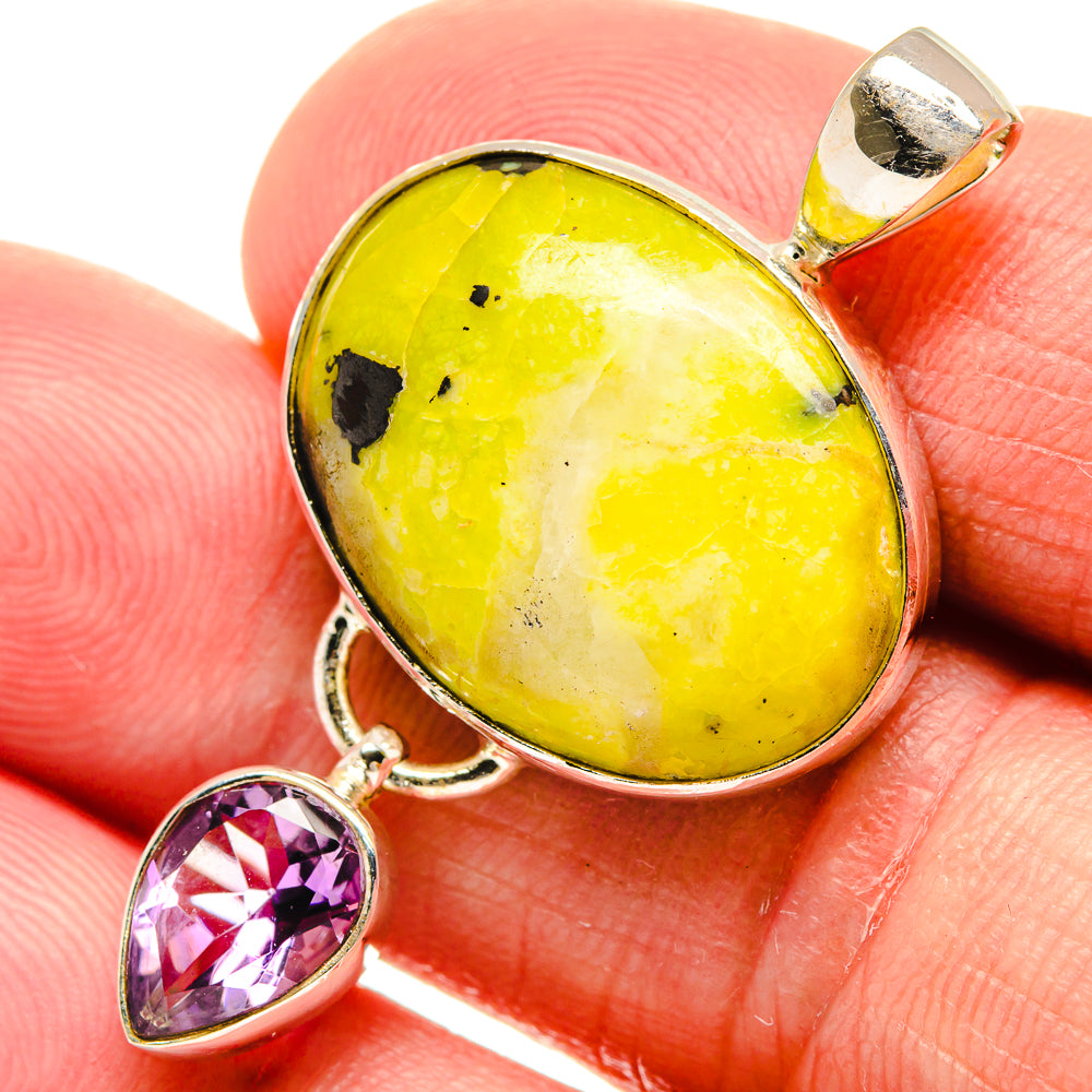 African Green Opal Pendants handcrafted by Anasilvercos - PD23178