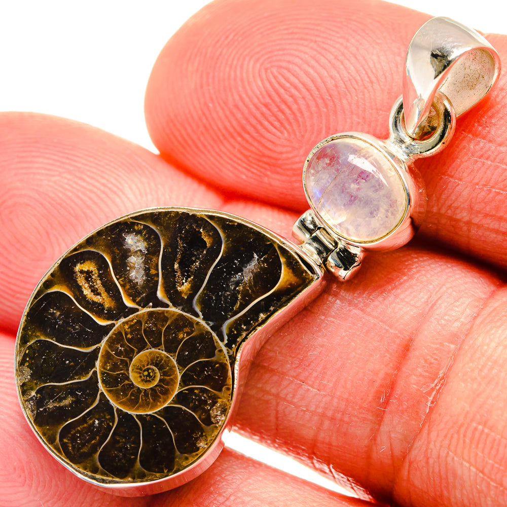 Ammonite Fossil Pendants handcrafted by Anasilvercos - PD23179