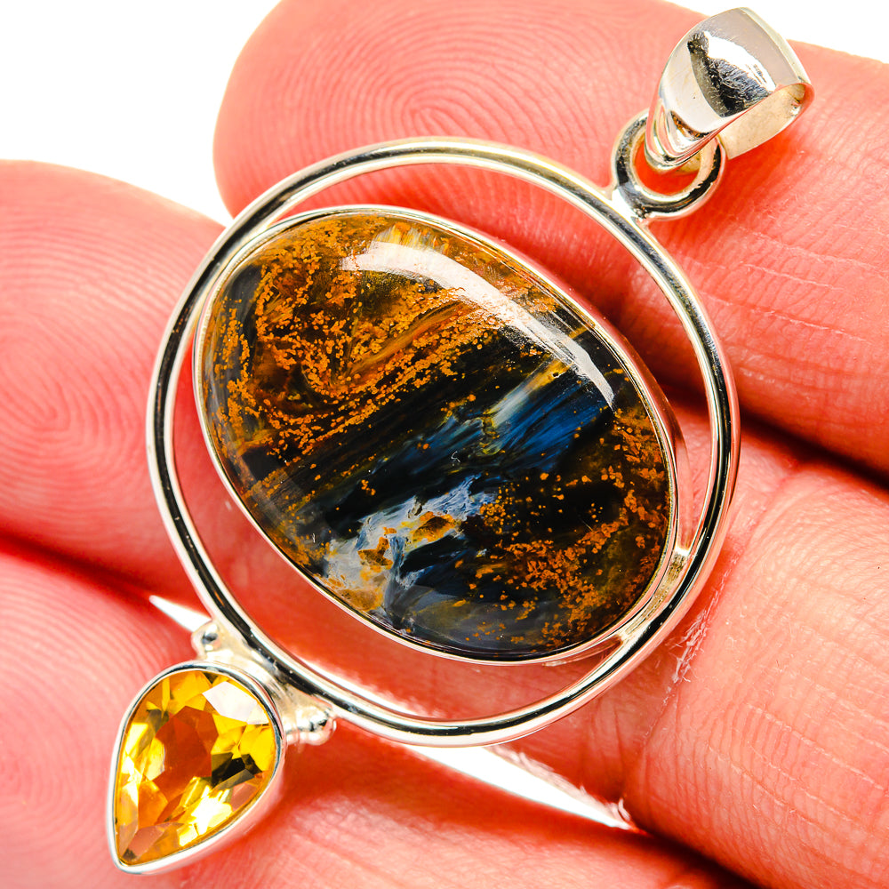 Golden Pietersite Pendants handcrafted by Anasilvercos - PD23189