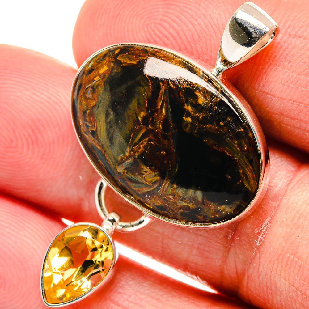 Golden Pietersite Pendants handcrafted by Anasilvercos - PD23190