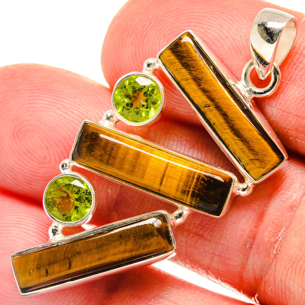 Tiger Eye Pendants handcrafted by Anasilvercos - PD23192