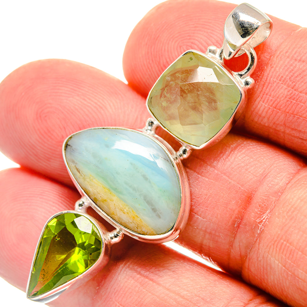 Peruvian Opal Pendants handcrafted by Anasilvercos - PD23208