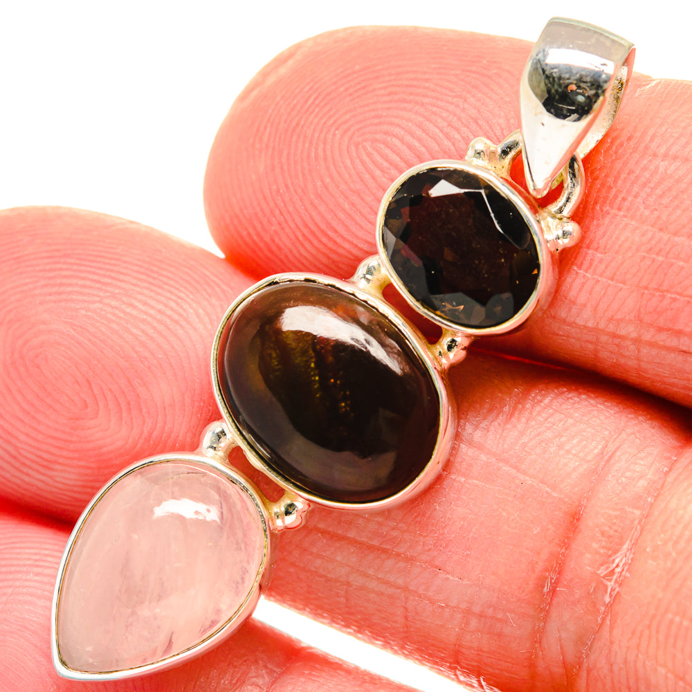 Smoky Quartz Pendants handcrafted by Anasilvercos - PD23210