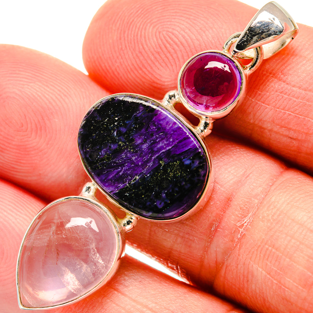 Charoite Pendants handcrafted by Anasilvercos - PD23214