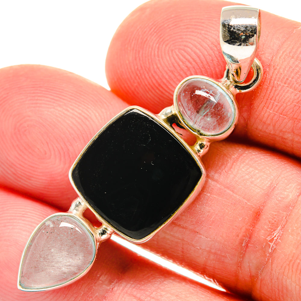 Black Onyx Pendants handcrafted by Anasilvercos - PD23218