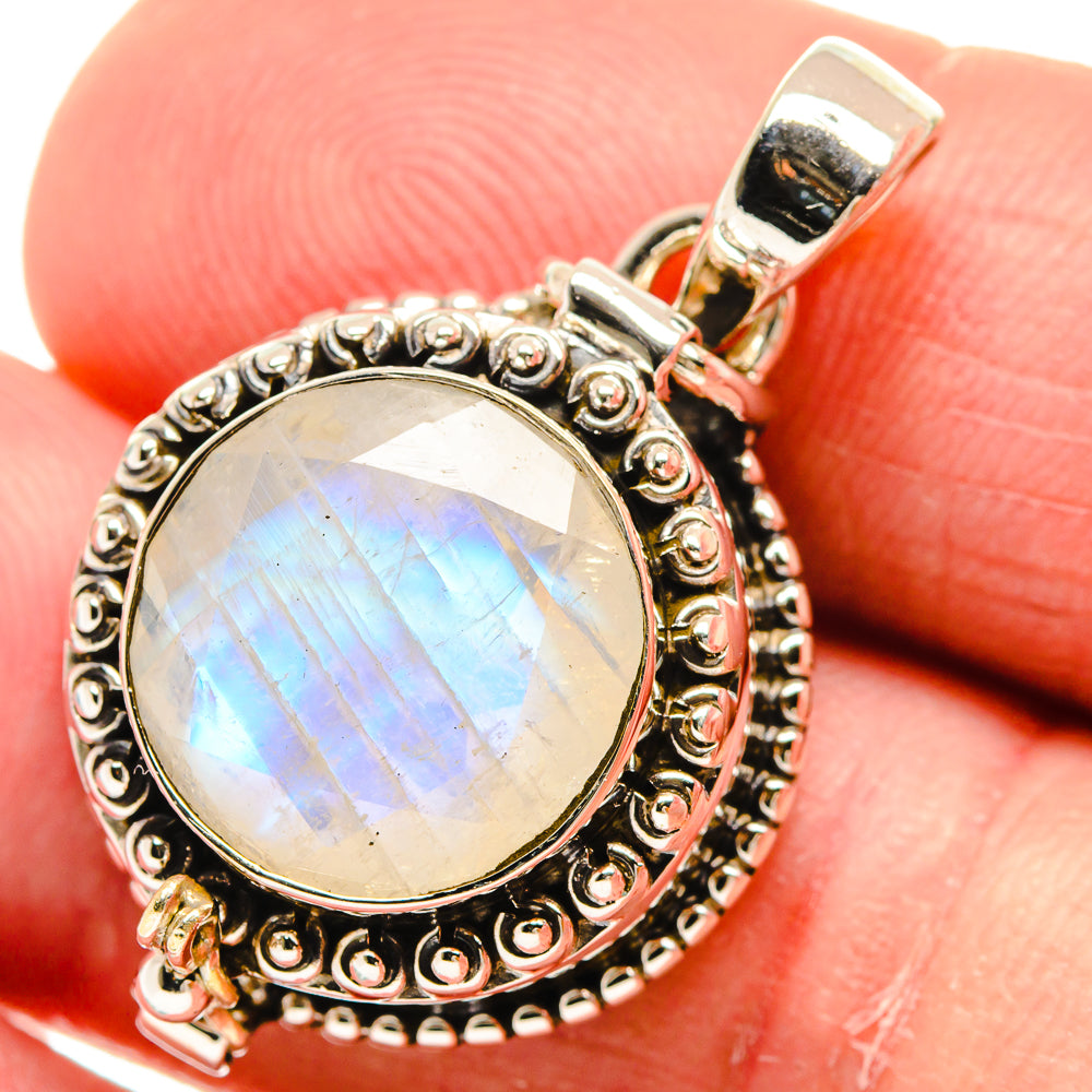 Rainbow Moonstone Pendants handcrafted by Anasilvercos - PD23221