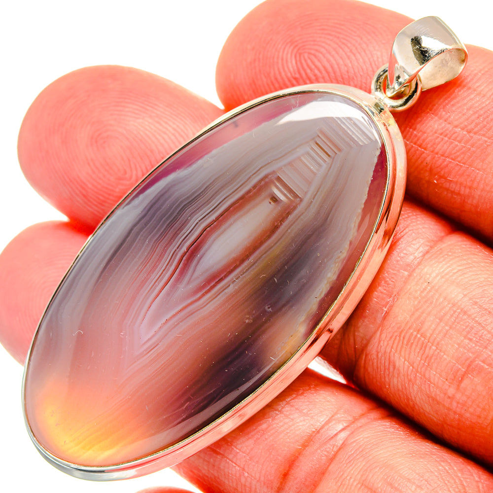 Botswana Agate Pendants handcrafted by Anasilvercos - PD23237