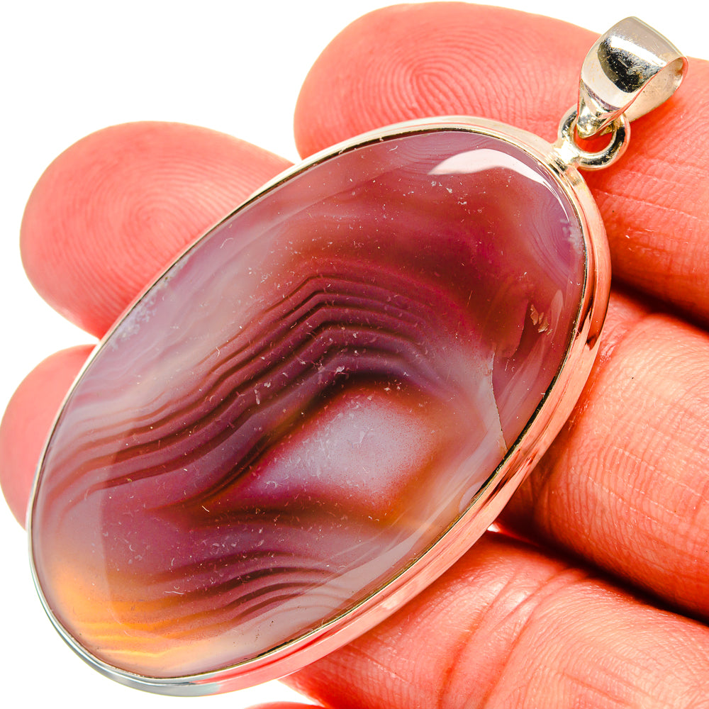 Botswana Agate Pendants handcrafted by Anasilvercos - PD23239