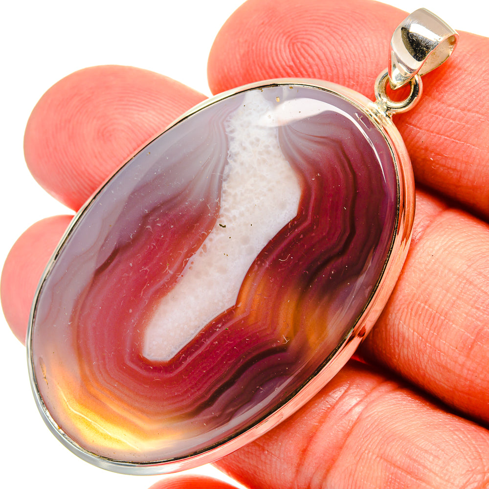 Botswana Agate Pendants handcrafted by Anasilvercos - PD23240