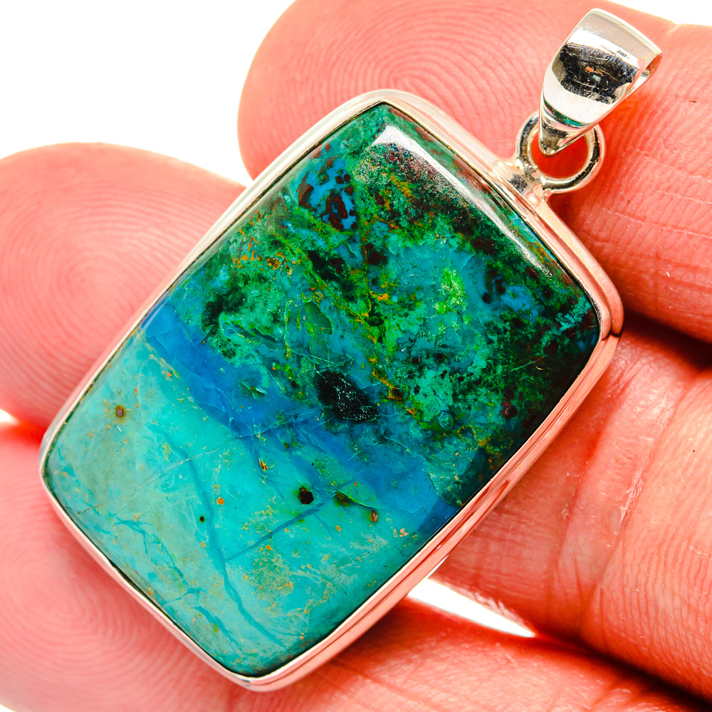 Chrysocolla Pendants handcrafted by Anasilvercos - PD23264